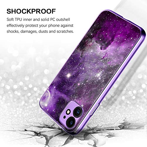 BENTOBEN iPhone 11 Case, Slim Fit Glow in The Dark Hybrid Hard PC Soft TPU Bumper Drop Protective Girls Women Men Phone Cover for iPhone 11 6.1 inch, Purple Galaxy | The Storepaperoomates Retail Market - Fast Affordable Shopping