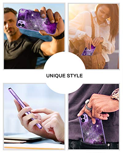 BENTOBEN iPhone 11 Case, Slim Fit Glow in The Dark Hybrid Hard PC Soft TPU Bumper Drop Protective Girls Women Men Phone Cover for iPhone 11 6.1 inch, Purple Galaxy | The Storepaperoomates Retail Market - Fast Affordable Shopping