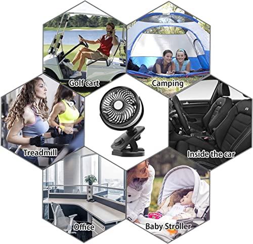 AJOYEUX Battery Operated Clip on Oscillating Fan – Max 40 Hours of Battery Life | The Storepaperoomates Retail Market - Fast Affordable Shopping