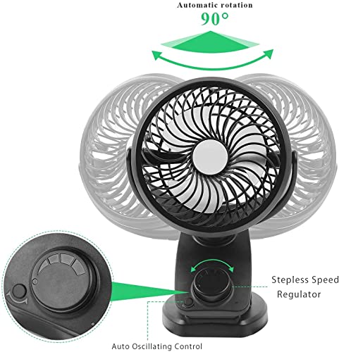 AJOYEUX Battery Operated Clip on Oscillating Fan – Max 40 Hours of Battery Life | The Storepaperoomates Retail Market - Fast Affordable Shopping
