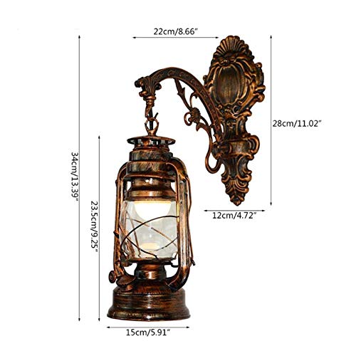 GAOZ Outdoor Lights Vintage LED Wall Lamp Barn Lantern Retro Kerosene Wall Light European Antique Style for Home,Garden,Yard,Decorations | The Storepaperoomates Retail Market - Fast Affordable Shopping