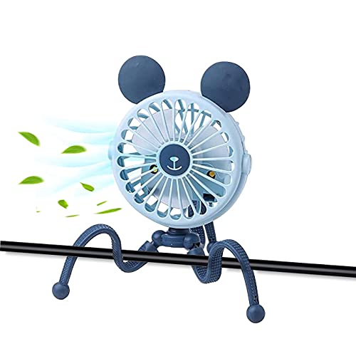 Portable Stroller Fan, 500mAh Battery Operated Fan With Flexible Tripod, Personal Mini Handheld Fans Clip On For Baby Stroller, Carseat, Beach, Bed, Desk, USB Rechargeable Battery Powered Fan | The Storepaperoomates Retail Market - Fast Affordable Shopping