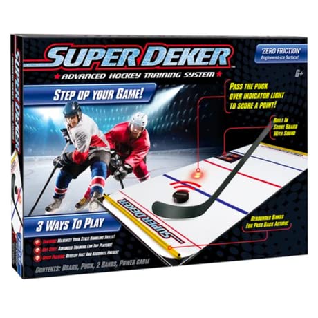 SuperDeker Advanced Ice Hockey Training System | Real Ice Feel, Light Up Sensors Stickhandling Game – 3 Training Modes | 67” x 28.5” Ice Hockey Training Pad | The Storepaperoomates Retail Market - Fast Affordable Shopping