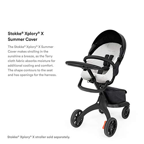 Stokke Xplory X Summer Cover, Light Grey – Absorbs Moisture & Provides Ventilation – Made with Soft Terry Cloth – Easy to Remove, Machine Washable – Compatible with Xplory X Stroller | The Storepaperoomates Retail Market - Fast Affordable Shopping