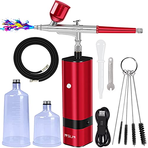 Airbrush Kit, Airbrush Sets with USB Cable and Hose, Dual-Action Gravity Feed Airbrush with Rechargeable Compressor, Handheld Spray Pen Kit, Use for Makeup, Cake Decor, Model Coloring, Art Craft | The Storepaperoomates Retail Market - Fast Affordable Shopping