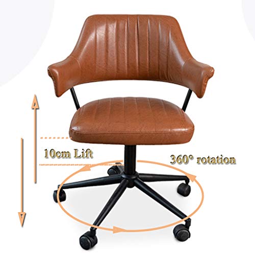 HQBL PU Leather Home Office Chair,Height-Adjustable 360 °Rolling Swivel Stool,Mid-Back Soft Computer Task Seat,for Study/Read/Game | The Storepaperoomates Retail Market - Fast Affordable Shopping