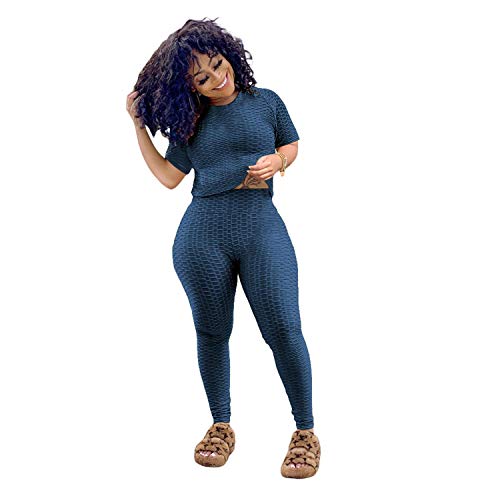 Birthday Outfits for Women 2 Piece Sets Cute Crop Top Skinny Long Pants Tracksuits | The Storepaperoomates Retail Market - Fast Affordable Shopping