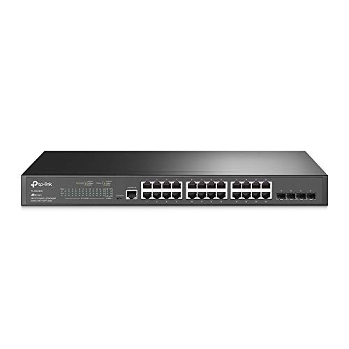 TP-Link TL-SG3428 | 24 Port Gigabit Switch, 4 SFP Slots | Omada SDN Integrated | L2+ Smart Managed | IPv6 | Static Routing | L2/L3/L4 QoS, IGMP & LAG | Limited Lifetime Protection