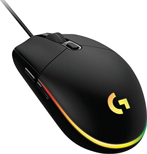 Logitech G203 LIGHTSYNC Wired Gaming Mouse, 8,000 DPI, Rainbow Optical Effect RGB, 6 Programmable Buttons, On-Board Memory, PC/Mac Computer, Laptop Compatible – Black (Renewed) | The Storepaperoomates Retail Market - Fast Affordable Shopping