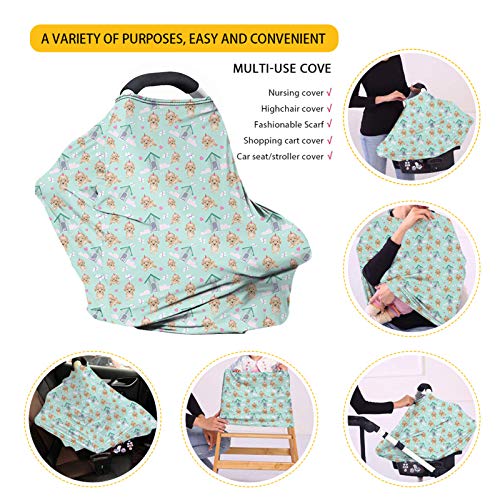 Qingeng Butterfly Flower Baby Car Seat Cover Breathable Carseat Canopy for Mom Infinity Scarf Shopping Cart Covers, Blue | The Storepaperoomates Retail Market - Fast Affordable Shopping