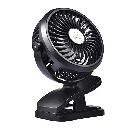 Stroller Fan Clip On,10000 MAh Battery Camping Fan with LED Lights, USB Rechargeable 50 Hours Working Time Car Tent Fan,Portable Mini Desk Fan with Hanging Hook | The Storepaperoomates Retail Market - Fast Affordable Shopping