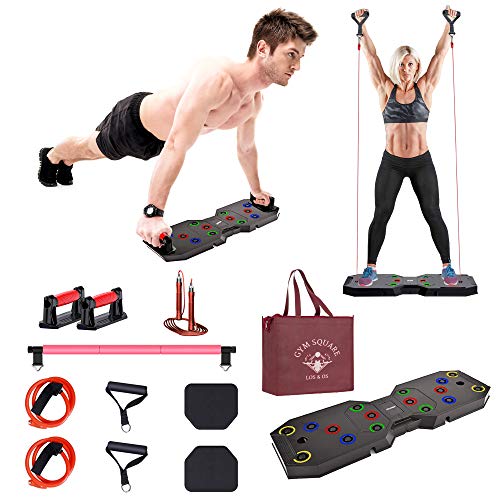 LOS & OS Gym Square Plus MULTIFUNCTION Foldable and Portable Workout Set…