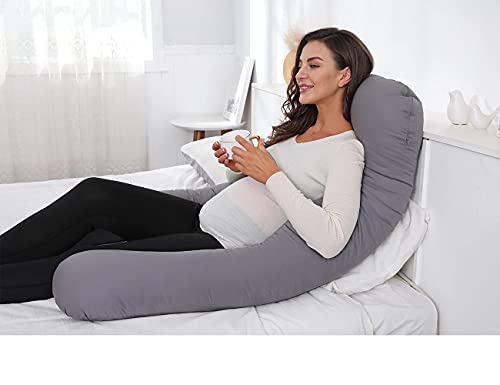 Bedbee Pregnancy Pillow, Removable Cover Premium U Shaped Maternity Pillow, Support Back, Hips, Legs, Belly for Pregnant Women Sleeping (Grey) | The Storepaperoomates Retail Market - Fast Affordable Shopping