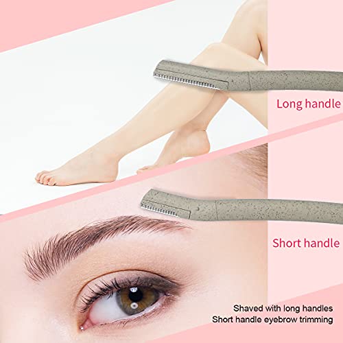 Eyebrow Razors for Women Multipurpose Exfoliating Facial Hair Razor for Women Face Blades Dermaplane Facial Hair Trimmer for Women Body Use Removal Eyebrow Shaper Tool Matgicol (6Pcs Long+Short) | The Storepaperoomates Retail Market - Fast Affordable Shopping