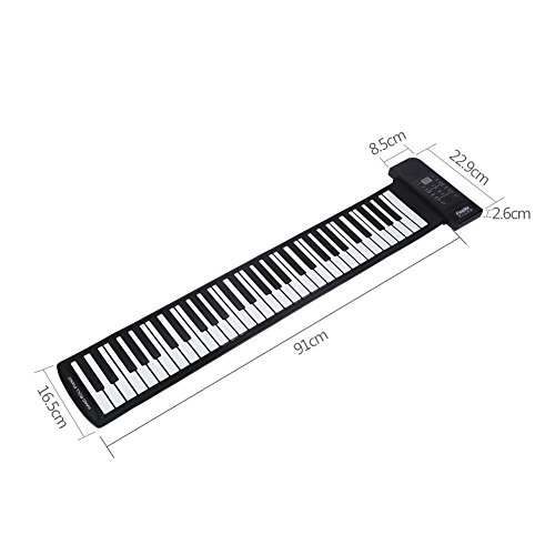 Electronic Roll up Keyboard Piano, Portable 61-Keys Soft Silicone Flexible Digital Music Instrument Hand Roll Piano Kids Adult Toy | The Storepaperoomates Retail Market - Fast Affordable Shopping