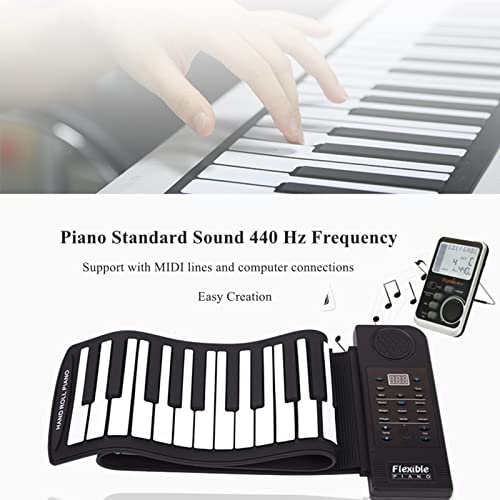 Electronic Roll up Keyboard Piano, Portable 61-Keys Soft Silicone Flexible Digital Music Instrument Hand Roll Piano Kids Adult Toy | The Storepaperoomates Retail Market - Fast Affordable Shopping
