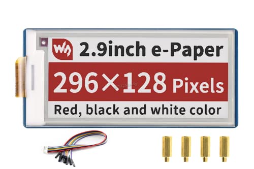 2.9 inch E-Paper E-Ink Display Module (B) for Raspberry Pi Pico Resolution 296×128 Interface SPI Red/Black/White Wide Viewing Angle @XYGStudy (Pico-ePaper-2.9-B)