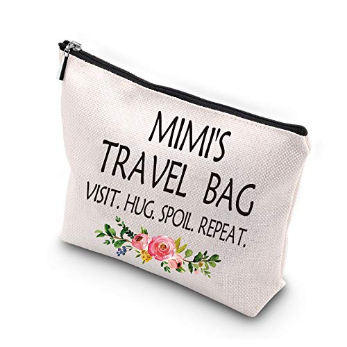 WCGXKO Mimi Gift Mimi Mother’s Day Gift Grandma Birthday Gift Travel Gift Cosmetics Bag (MIMI’S TRAVEL)