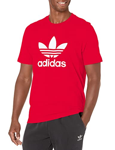 adidas Originals Men’s Adicolor Classics Trefoil T-Shirt, Vivid Red/White, X-Large