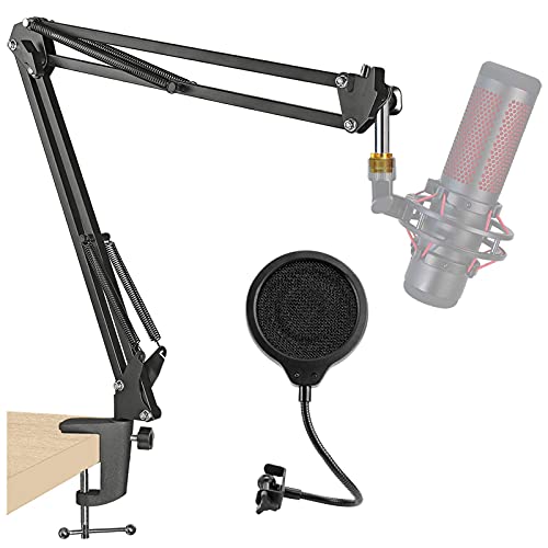 SUNMON Quadcast Mic Stand with Pop Filter For HyperX Quadcast Microphone