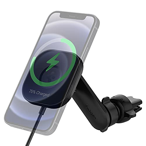 Spigen OneTap Pro Designed for Magsafe Magnetic Fast Wireless Car Charger with Smart Vent Wing iPhone 14, 13, 12 Models