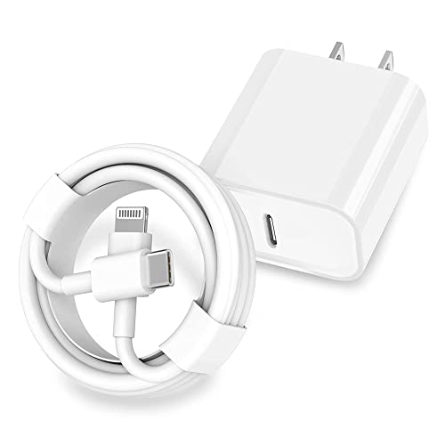 iPhone Fast Charger, USB C Fast Charger 20W PD Fast Adapter Type C Power Wall Charger with Cable Compatible iPhone 14/14 Pro Max/13/13Pro/12/12 Mini/12 Pro/12 Pro Max/11/11 Pro Max/Xs Max/XR/X,iPad