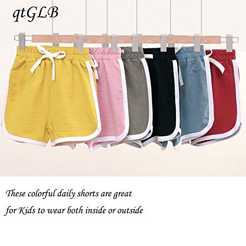 qtGLB Girls Shorts 3-Pack 100% Cotton Active Athletic Running Sleeping for Toddler Kids Big Girl’s (12-14, Grey Black Red) | The Storepaperoomates Retail Market - Fast Affordable Shopping