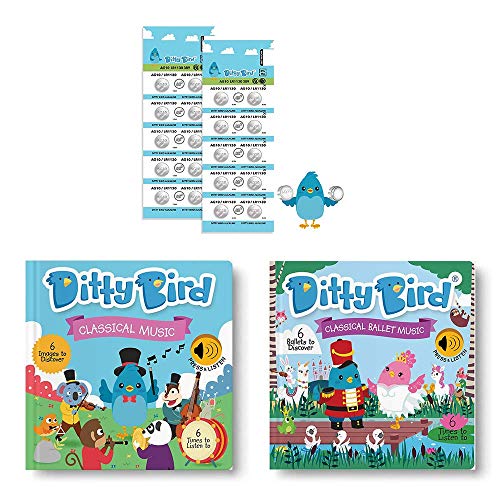 DITTY BIRD Classical Bundle: Classical Melodies & Ballet Combo with Batteries, Great Gift for Toddlers & Kids