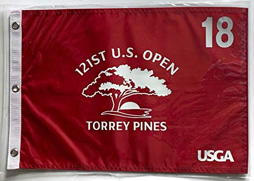 2021 U.S. open Flag torrey pines golf red silkscreen logo pin flag new