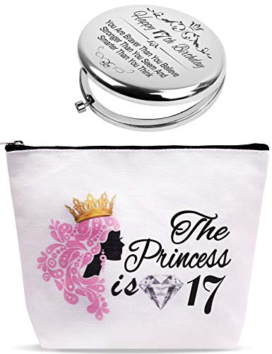 17th Birthday Gifts for Girls, 17 Year Old Girl Gift Ideas, Gifts for 17 Year Old Girl, Birthday 17 Year Old Girl, 17th Birthday Presents, 17th Birthday Mirror, 17th Birthday Makeup Cosmetic Bag