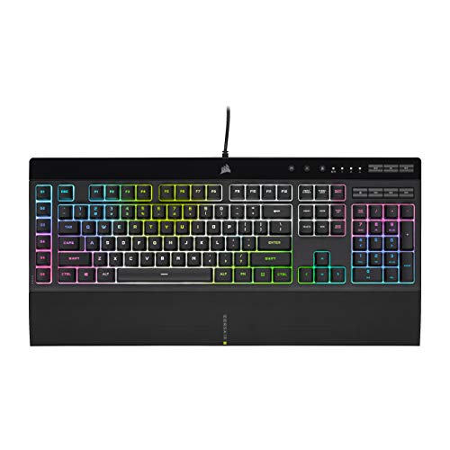 Corsair K55 RGB PRO XT – Dynamic Per-Key RGB Backlighting – Six Macro Keys with Elgato Stream Deck Software Integration – IP42 Dust and Spill-Resistant – Detachable Palm Rest – Media and Volume Keys | The Storepaperoomates Retail Market - Fast Affordable Shopping