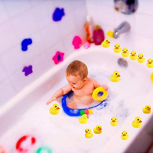 CICITOYWO Yellow Rubber Ducks, 10pcs Preschool Bath Toys Bathtub Floating Squeaky Duckies Gift for Baby Shower Infants Kids Toddler Party Decoration | The Storepaperoomates Retail Market - Fast Affordable Shopping