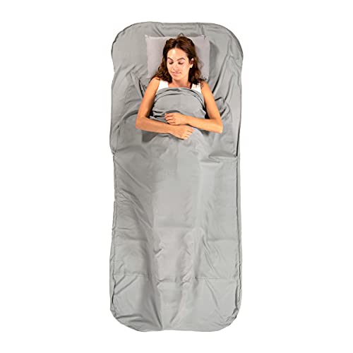 Klymit Nest Sleeping Bag Liner, 2-Person Sleeping Bag Insert, Gray, XL