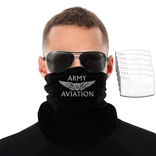 US Army Aviation with Aircrew Wing Funny Mask Face Sun Mask Bandana Hiking Facemask for Men’s Women’s