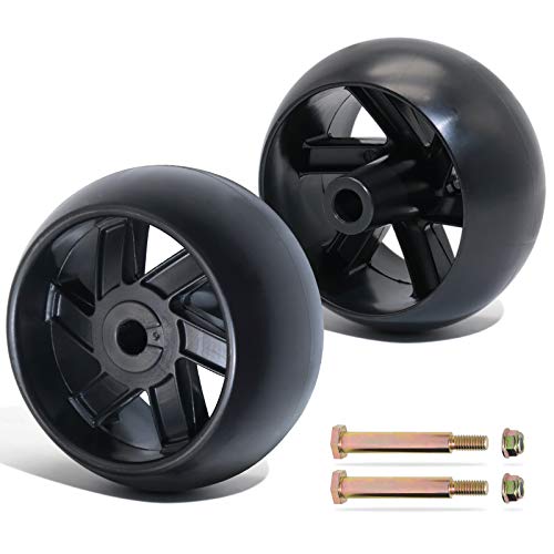 boeray Deck Wheel Kit Replacement Craftsman 133957 AYP MTD 174873 532133957 734-3058 Deck Gauge Wheel With Shoulder Bolts Locknuts Pack of 2