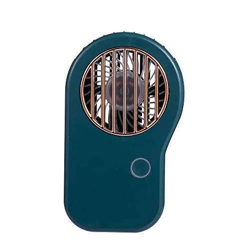 ageqi Necklace Fan, Mini Handheld Fan, Battery Operated Small Portable Fan Personal Handheld USB Neck Fan Eyelash Fan for Kids Girls Adults Indoor Outdoor Camping Office Travel (Green)