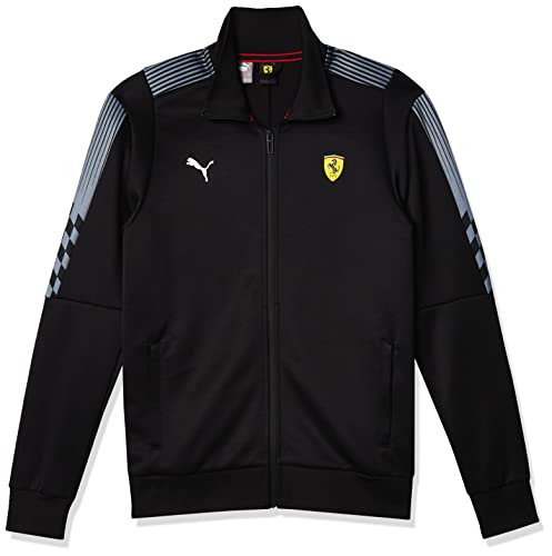 PUMA Men’s Standard Ferrari Race T7 Track Jacket, Black, Small