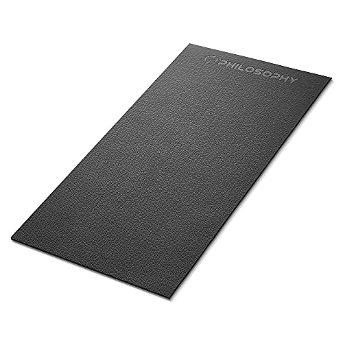 Philosophy Gym Exercise Equipment Mat 36 x 84-Inch, 6mm Thick High Density PVC Floor Mat for Ellipticals, Treadmills, Rowers, Stationary Bikes