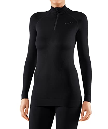 FALKE Women’s Maximum Warm Longsleeved Base Layer Top, Thermal Underwear, Black (Black 3000), XS, 1 Piece