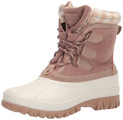 Skechers Women’s Waterproof Cold Weather Boot Snow, Natural/Pink, 7