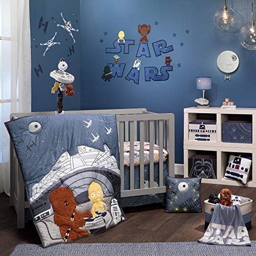 Lambs & Ivy Star Wars Signature Millennium Falcon 4-Piece Baby Crib Bedding Set