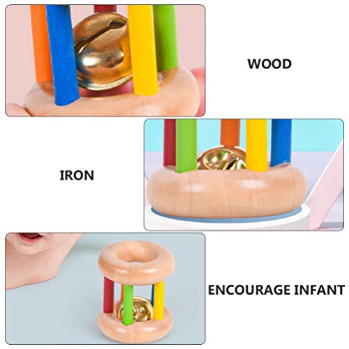 Toyvian 1Pc Baby Wooden Rattle Rolling Bell Toy, Montessori Toy Rolling Drum Toy Hand Musical Instrument Toy for Baby | The Storepaperoomates Retail Market - Fast Affordable Shopping
