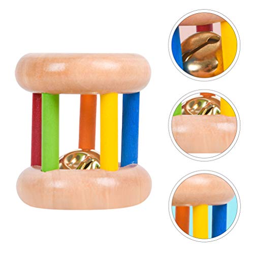 Toyvian 1Pc Baby Wooden Rattle Rolling Bell Toy, Montessori Toy Rolling Drum Toy Hand Musical Instrument Toy for Baby | The Storepaperoomates Retail Market - Fast Affordable Shopping