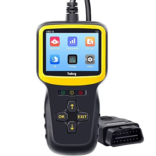 Yakry OBD2 Scanner Car Code Reader Clear Auto Engine Light Reset Scan Diagnostic Tool Fault Status Indicator Color Screen C1