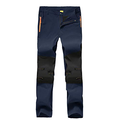Men’s Lightweight Pants Quick Dry Hiking Mountain Fishing Cargo Outdoor Pants 010 Navy 38
