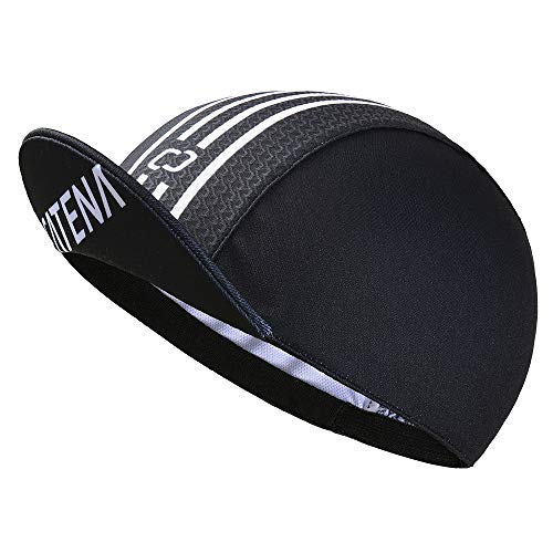 CATENA Cycling Cap for Men and Women,Breathable Sweat Wicking Sun Hat,Under Helmet Cap for Bike Bicycle Riding Black