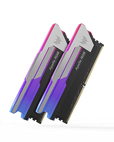 Acer Predator Apollo RGB 16GB (8GBx2) Gaming RAM 3600 MHz DDR4 CL16 1.35V Desktop Computer LED Memory Kit – BL.9BWWR.228