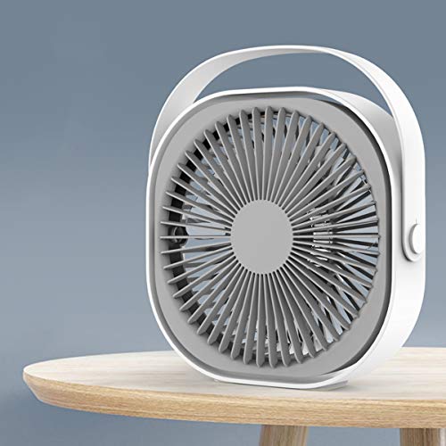 Portable Desk Fan, 8-Inch Quiet Portable Mini Fan, Personal USB Table Fan with 2000mAh Battery, 3 Speeds, 360° Rotatable, Strong Wind but Silent, Small but Mighty, for Home Office Dormitory Classroom