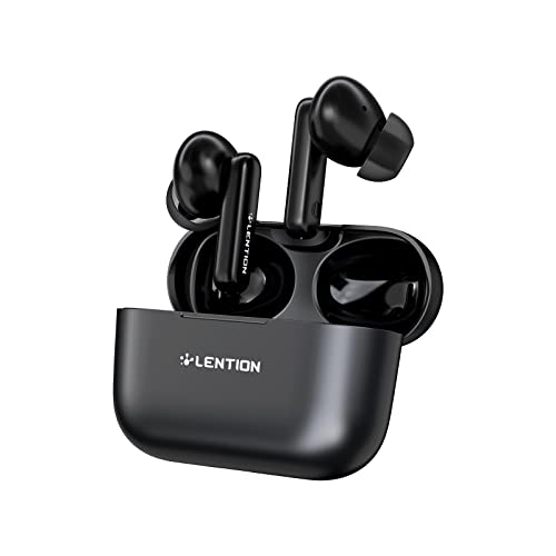 LENTION T2 Hybrid Active Noise Cancelling True Wireless Earbuds, in-Ear Bluetooth Headphones, Immersive Sound Premium Deep Bass Bluetooth Earbuds, ENC Noise Reduction, Bluetooth 5.1 Earphones, Black