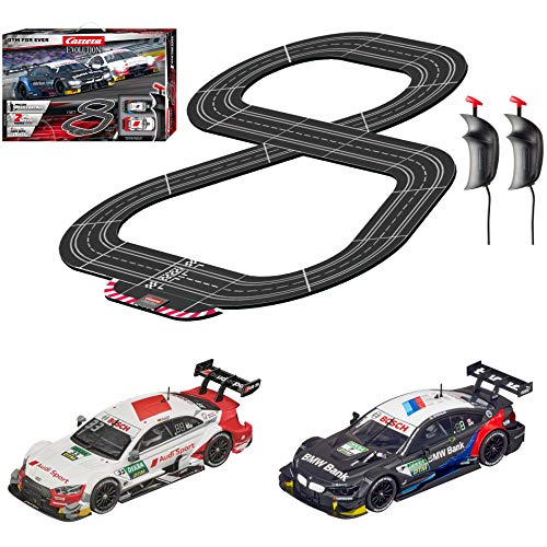 Carrera Evolution 20025239 DTM Forever Analog Electric 1:32 Scale Slot Car Racing Track Set – Includes Two 1:32 Scale Cars & Two Dual-Speed Controllers Ages 8+